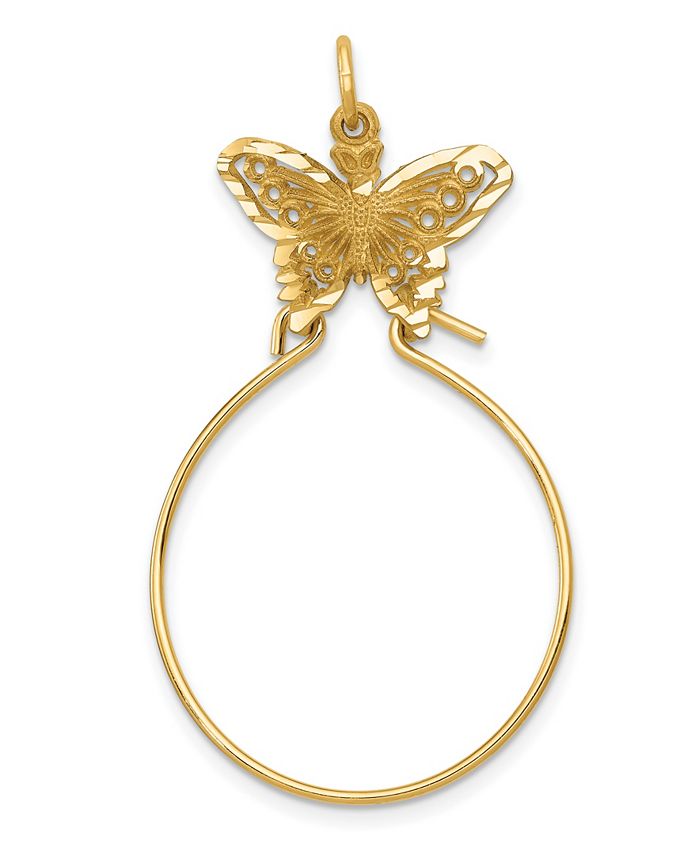 Macy's - Butterfly Holder Charm in 14k Yellow Gold