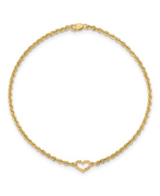 MACY'S buy Heart Charm Anklet in 14k Gold