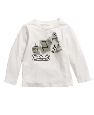 First Impressions - Baby Boys Cotton Long-Sleeve Construction T-Shirt