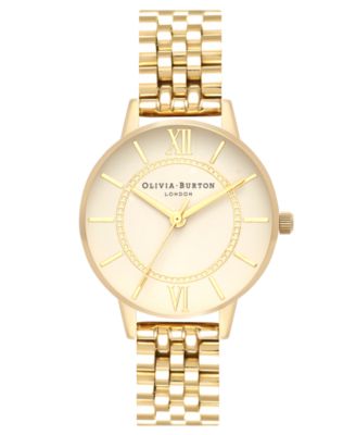 Olivia Burton - Women's Wonderland Gold-Tone Stainless Steel Bracelet Watch 30mm