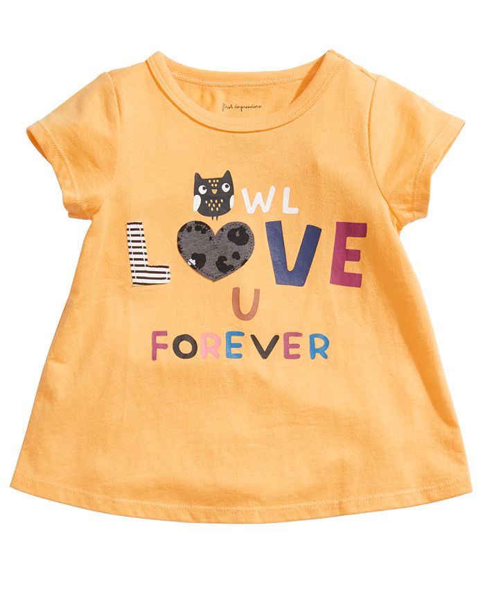 First Impressions Toddler Girls OwlPrint Cotton TShirt, Created for