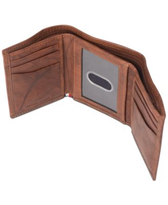 Men's Leather Billfold Pocket RFID Wallet