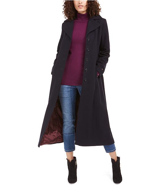 Tommy Hilfiger Single Breasted Maxi Coat Reviews Coats Women