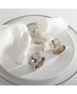 Saro Round Shape Napkin Ring, Set of 4