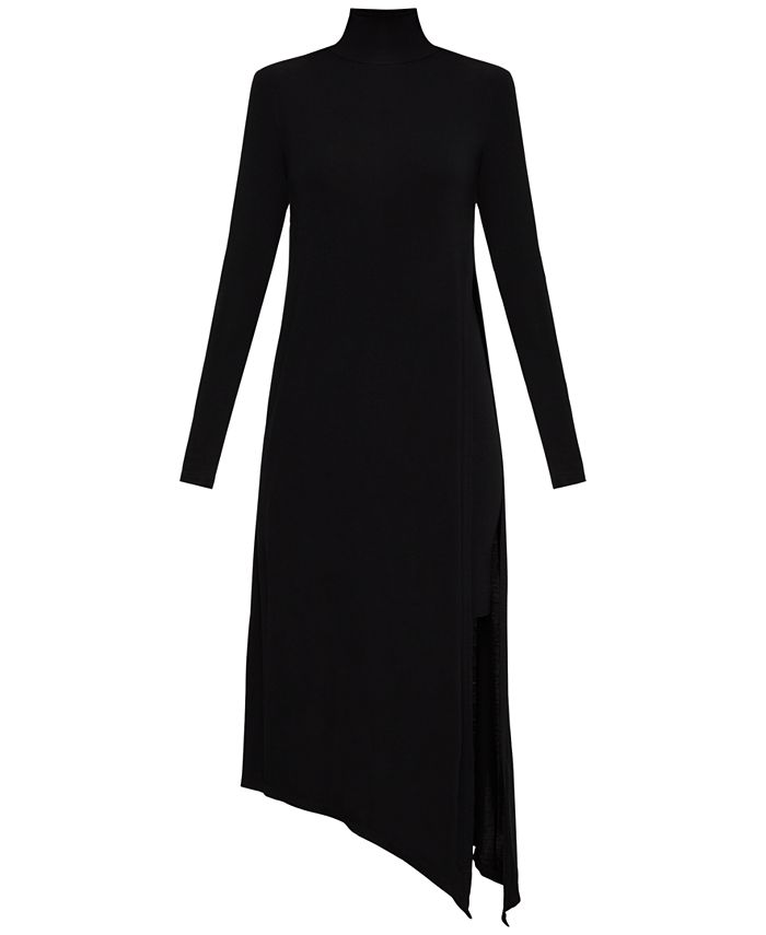 BCBGMAXAZRIA Kabrina Asymmetrical Turtleneck Dress - Macy's