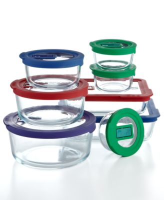 Corningware - Food Storage Containers, 16 Piece Set No Leak Microwave Vent Tabs
