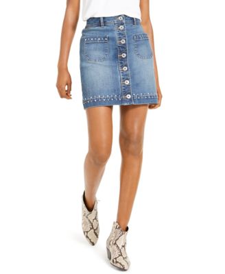 macys jean skirts