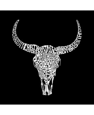 Men's Word Art T-Shirt - Texas Skull