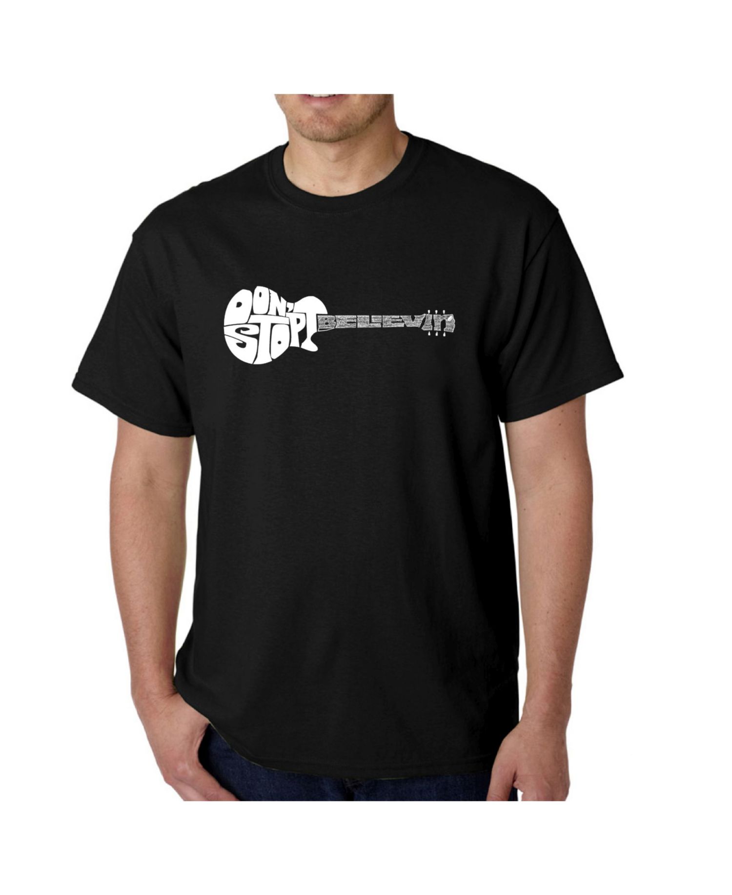 Men's Word Art T-Shirt - Don't Stop Believin
