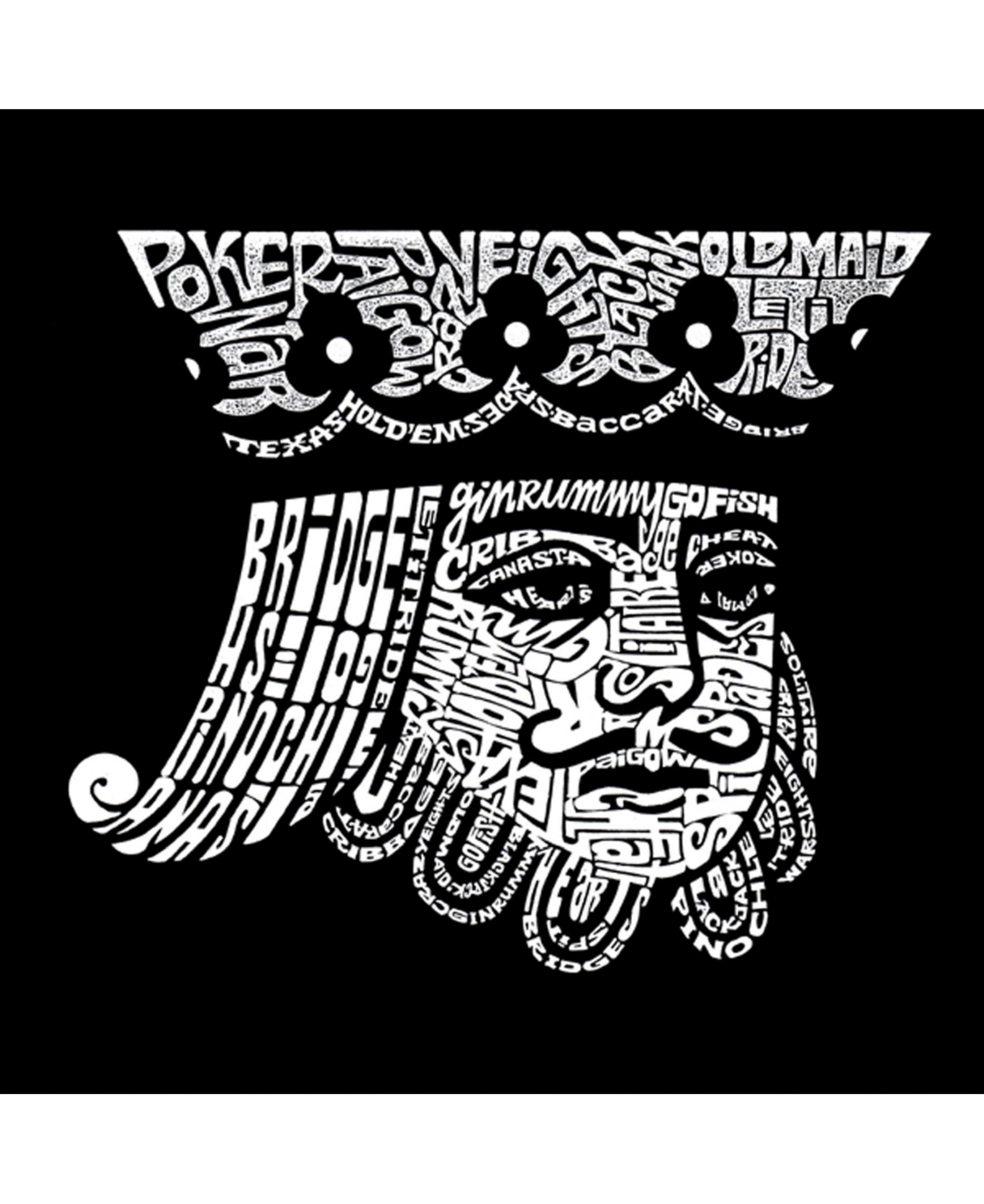 La Pop Art Men's Word Art T-Shirt - King of Spades