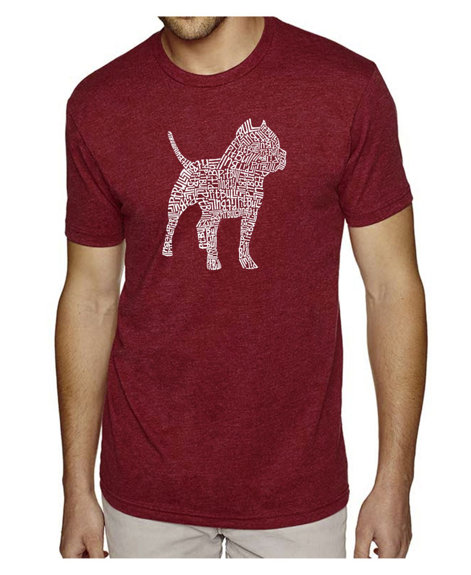 Men's Cotton/Poly Blend Word Art T-Shirt - Pit bull