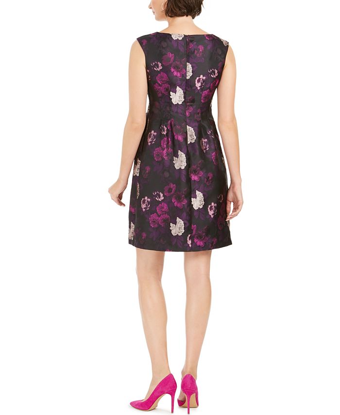 Jessica Howard Petite Floral-Jacquard Fit & Flare Dress - Macy's