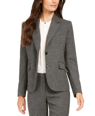 Anne Klein Houndstooth 2-Button Jacket - Macy's