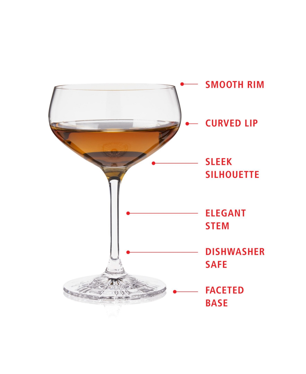 Spiegelau Perfect Coupette Glass, Set of 4,