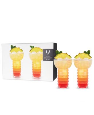 Pacific Crystal Pearl Diver Glasses Set of 2, 12 Oz