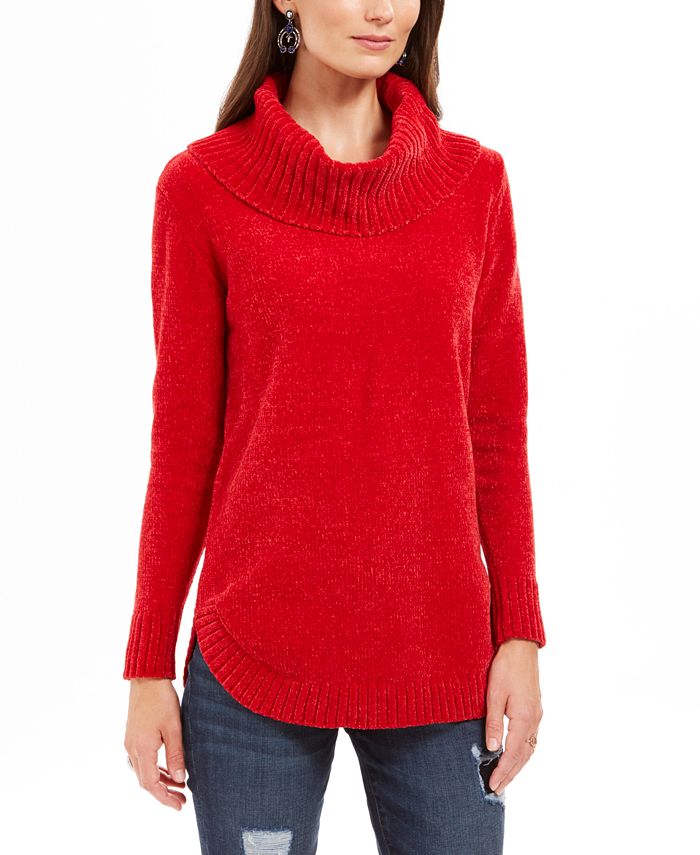 Style & Co Chenille Cowl-Neck Sweater, Created for Macy's - Macy's