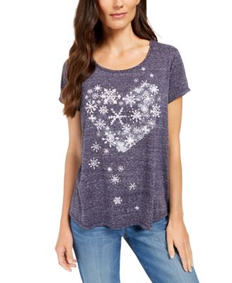 Style \u0026 Co Heart Graphic T-Shirt 