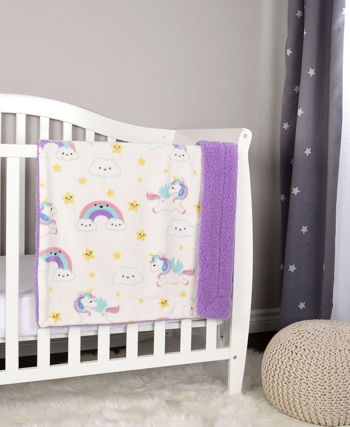 Baby's First by Nemcor Ultimate Sherpa Baby Blanket, Unicorn Macy's