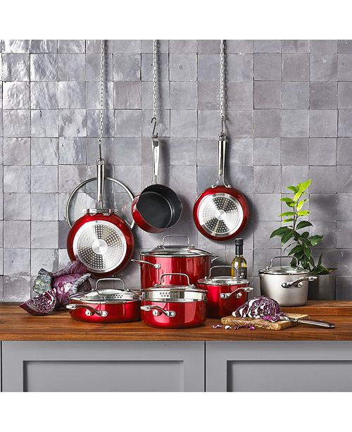 Kitchenaid Architect 12 Pc Non Stick Pour Strain Cookware Set