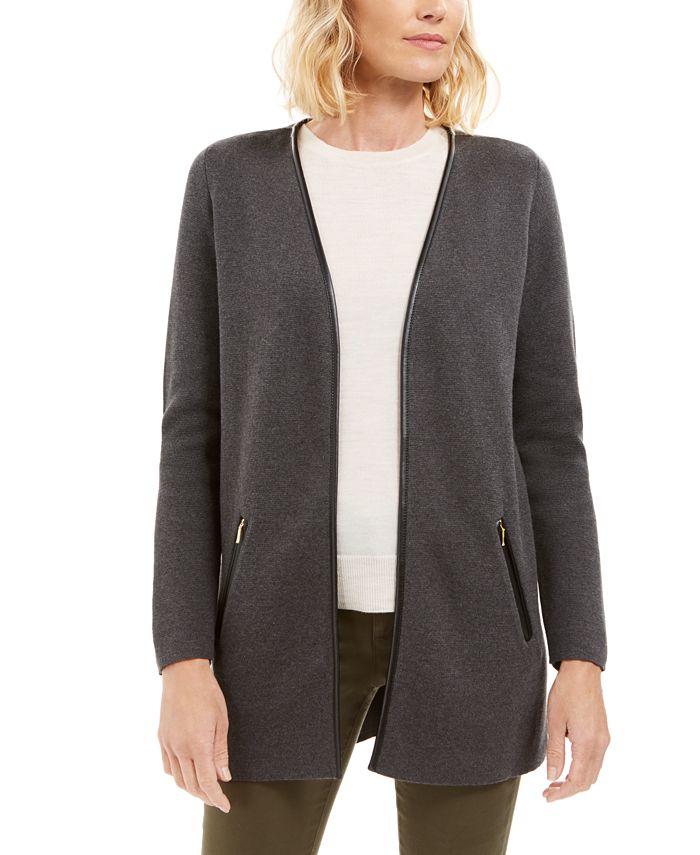 Charter Club Petite Milano Cotton Completer Sweater, Created for Macy's ...