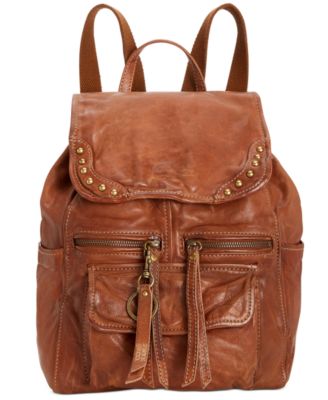 macys leather backpack