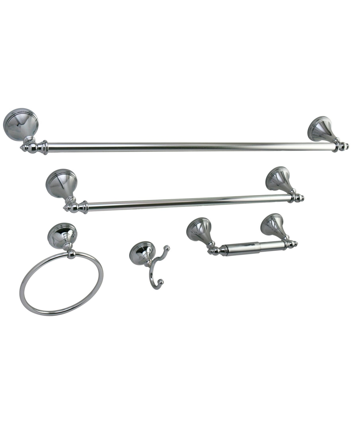 Kingston Brass Naples 18-Inch and 24-Inch Towel Bar Bathroom Accessory Set in Polished Chrome Bedding