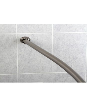 Kingston Brass - Traditional Adjustable Hotel Single Curved Shower Curtain Rod
