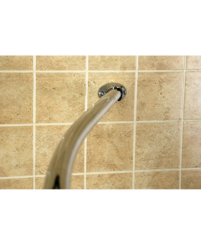 Kingston Brass - Traditional Adjustable Hotel Single Curved Shower Curtain Rod in Polished Chrome