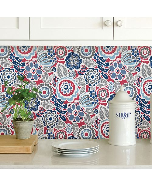 NuWallpaper 20.5" x 2592" Dream on Red Peel Stick ... If you are considering peel and stick subway tiles or removable wall paper, you may want to read my honest review of both products in this post.