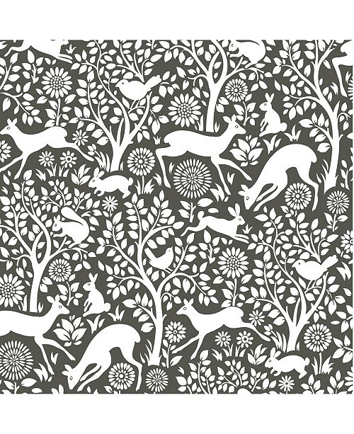 Nuwallpaper 20 5 X 2592 Charcoal Merriment Peel Stick Wallpaper Reviews All Wall Decor Home Decor Macy S