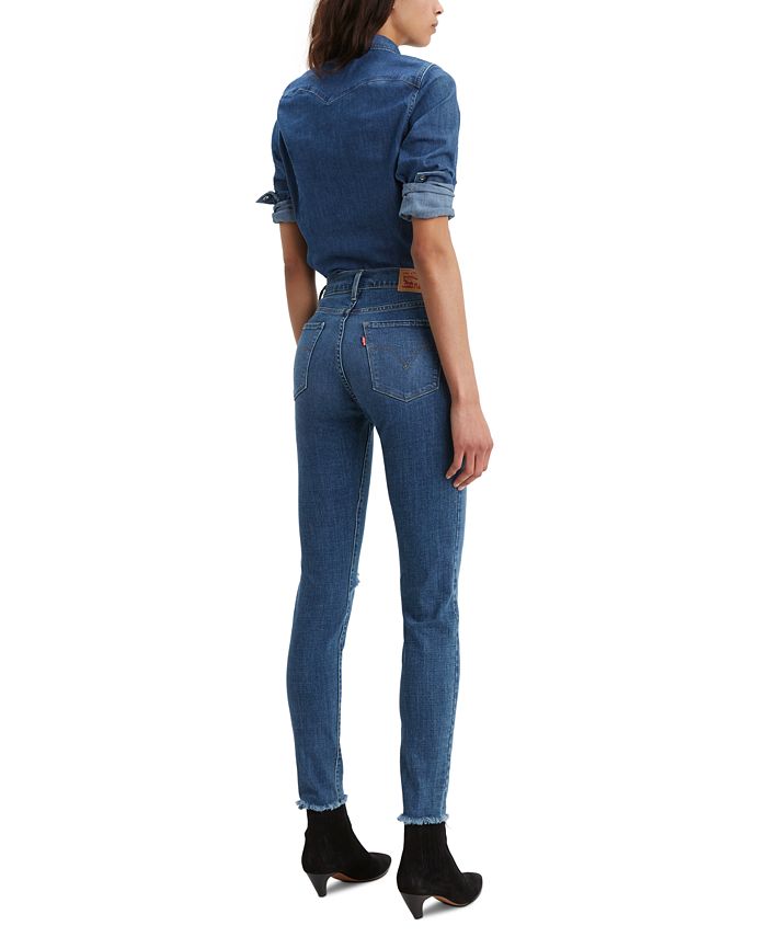 Levi's Women's Distressed Curvy-Fit Skinny Jeans - Macy's