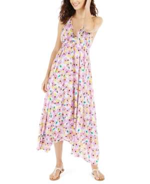 image of kate spade new york Floral Halter Maxi Swim Cover-Up Dress Women-s Swimsuit