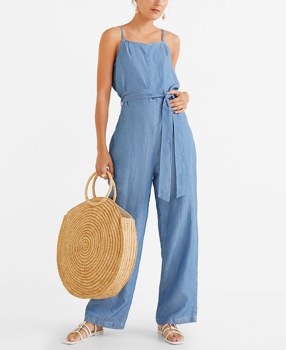 MANGO Denim Style Jumpsuit & Reviews Women Macy's