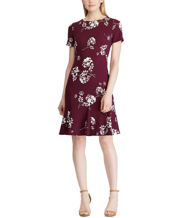 Lauren Ralph Lauren Petite Floral ALine Jersey Dress Macy's