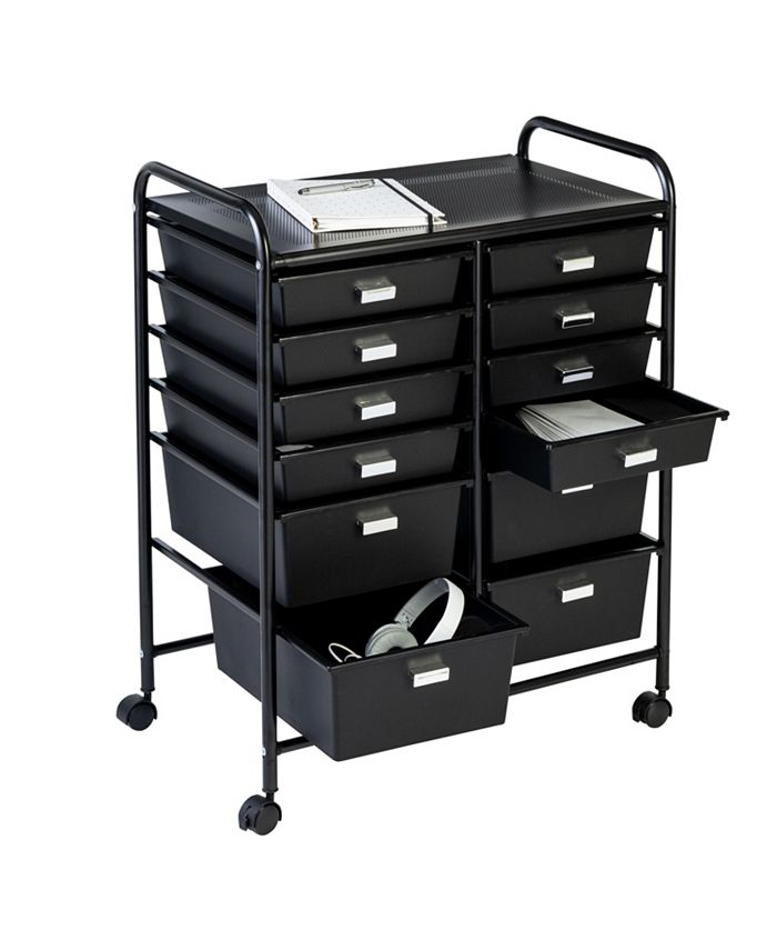 Honey Can Do 10Drawer Rolling Cart, Black Macy's