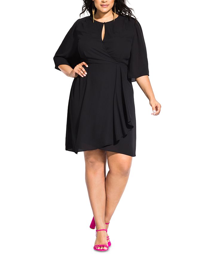 City Chic Trendy Plus Size Jolie Wrap Dress - Macy's