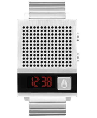Nixon - Unisex Digital Dork Too Stainless Steel Bracelet Watch 38mm