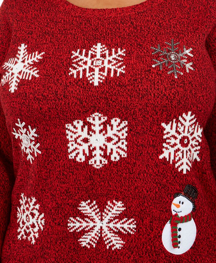 Karen Scott Plus Size Snowman Graphic Sweater, Created for Macy's - Macy's