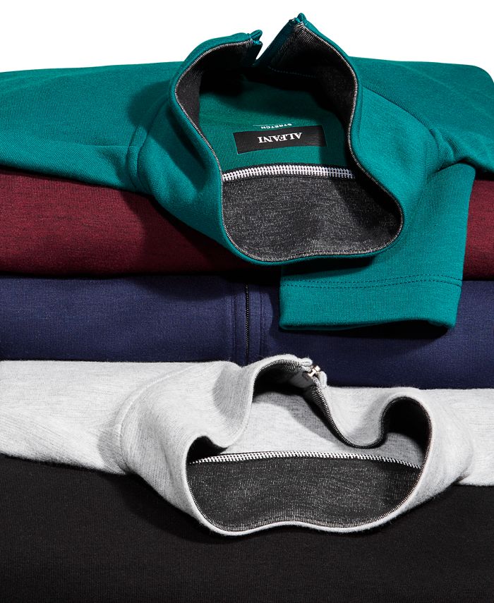 Alfani Men's Solid Quarter-Zip Sweater, Created for Macy's & Reviews ...
