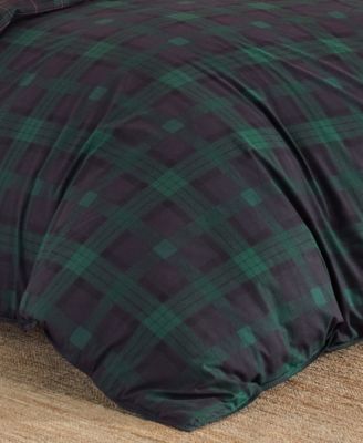 Woodland Tartan Green Duvet Cover Set, Twin