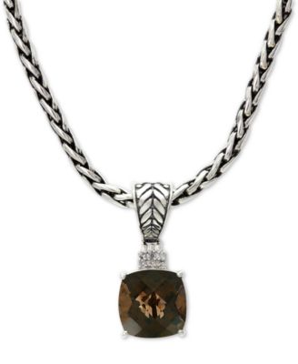 effy smoky quartz necklace