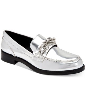 silver calvin klein shoes
