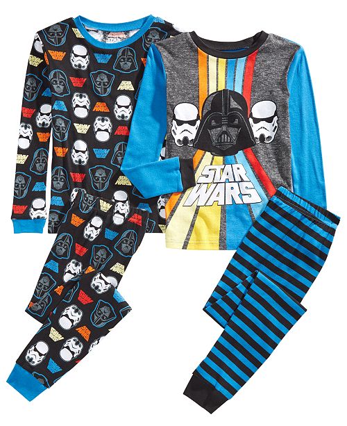 Ame Little Big Boys 4 Pc Cotton Star Wars Pajama Set Reviews