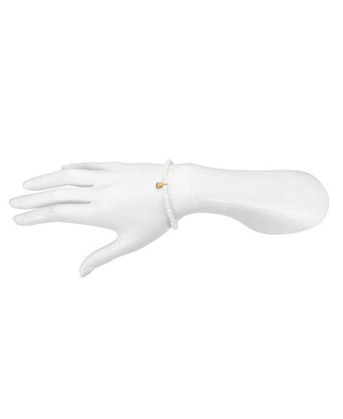 Satya Jewelry Mother of Pearl Gold Ganesha Stretch Bracelet - Macy's