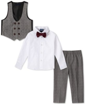 Nautica - Baby Boys 4-Pc. Bowtie, Shirt, Double-Breasted Vest & Pants Set
