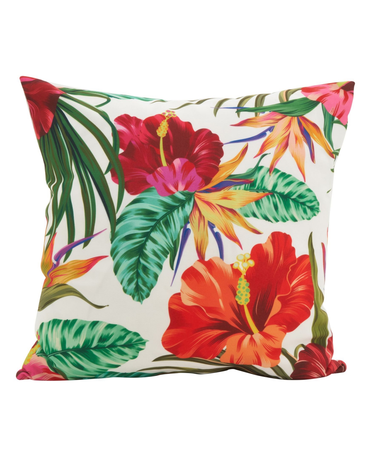Saro Lifestyle Island Palms Statement Decorative Pillow, 18