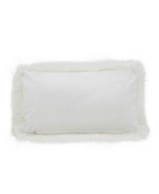 Mongolian Faux Fur Decorative Pillow, 12" x 20"