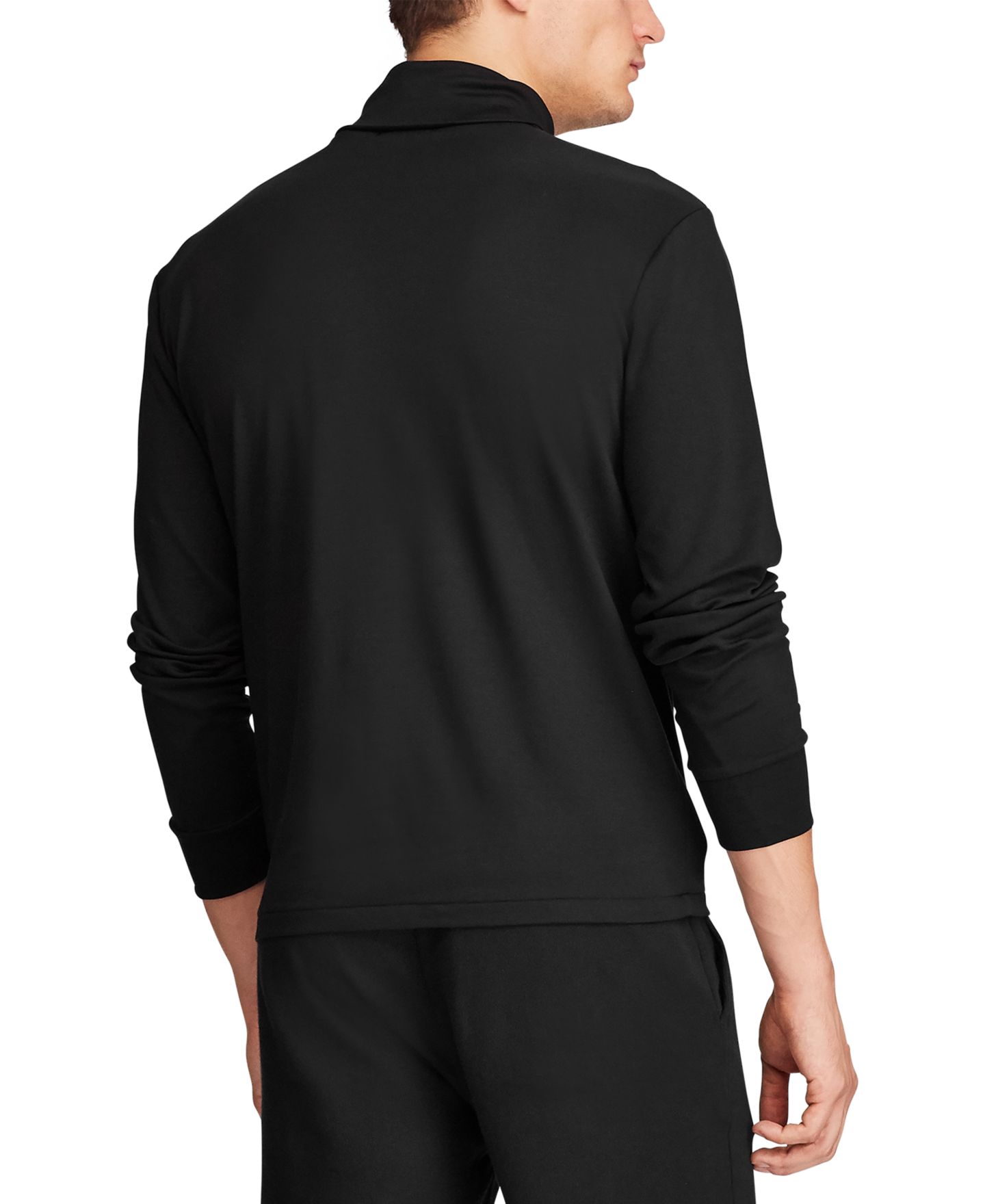 Мужской свитер Polo Ralph Lauren Soft Cotton Turtleneck, цвет: Чёрный / Коричневый — фото 4