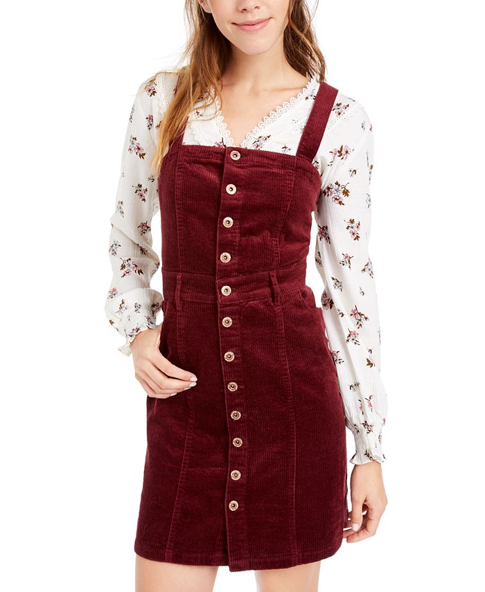 Corduroy dress deals button down
