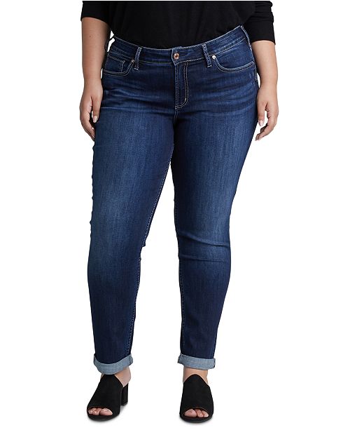 Silver Jeans Co Plus Size Boyfriend Jeans Reviews Jeans Plus Sizes Macy S